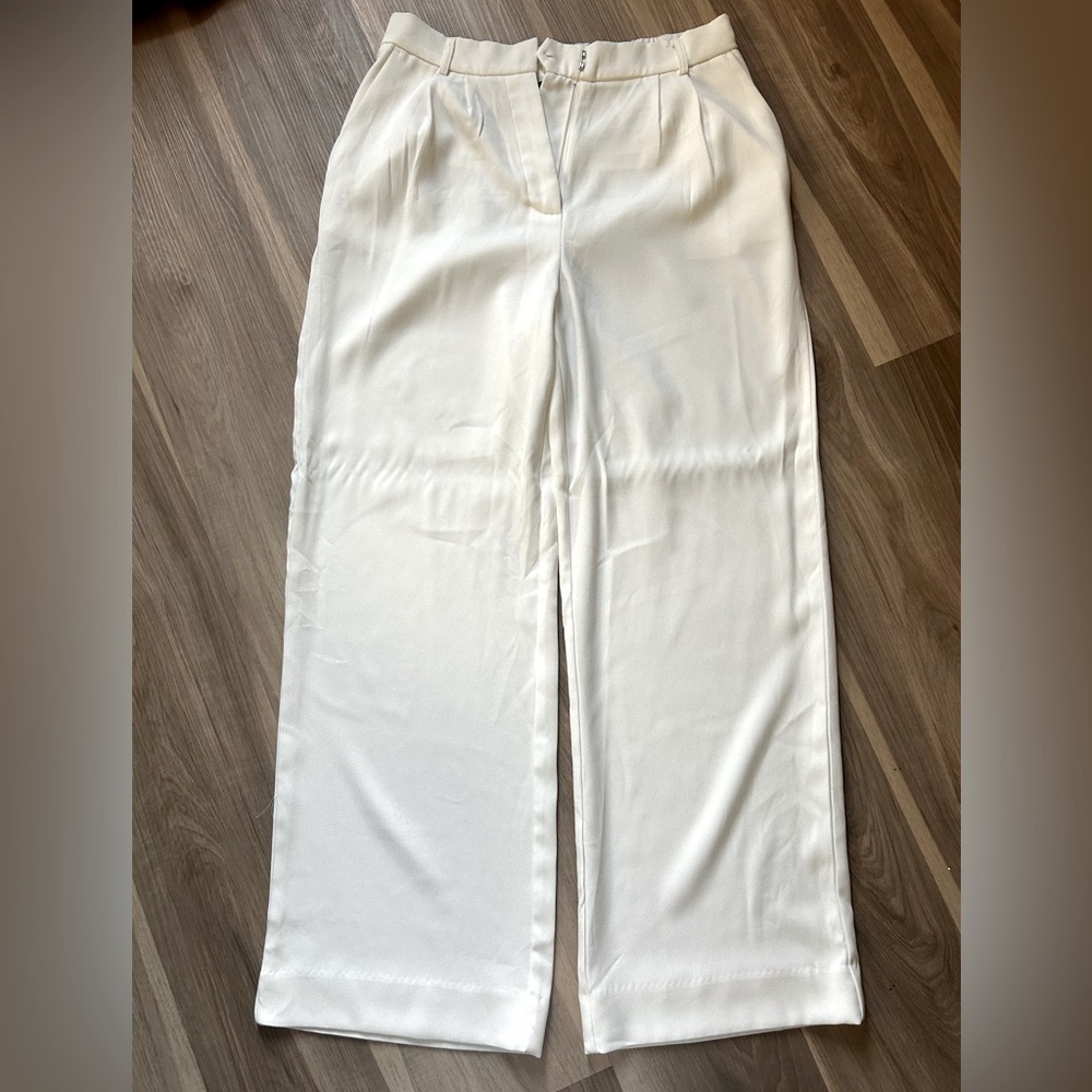 Women’s wide leg white pants Emerson Lang size M